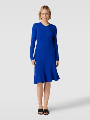 Dzianinowa sukienka midi z wiskozy Robe Légère niebieska