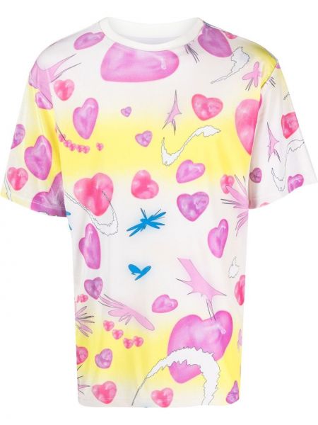 Sametové tričko se srdcovým vzorem Liberal Youth Ministry růžové