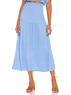 Midi sukně Line & Dot, modrá