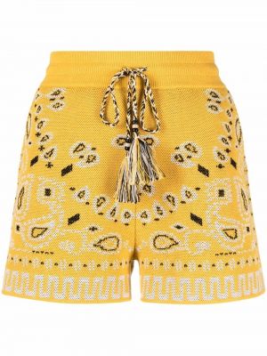 Trykt shorts Alanui gul