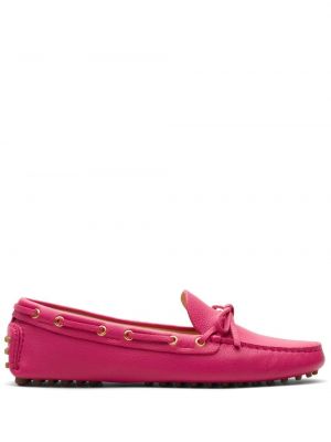 Leder loafer Car Shoe pink