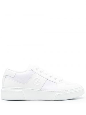 Sneakers με κορδόνια με δαντέλα Giorgio Armani λευκό