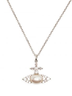 Obesek z perlami Vivienne Westwood srebrna