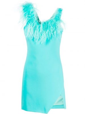 Κοκτέιλ φόρεμα με φτερά Giuseppe Di Morabito μπλε