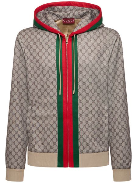 Bomuld lynlås jakke Gucci beige