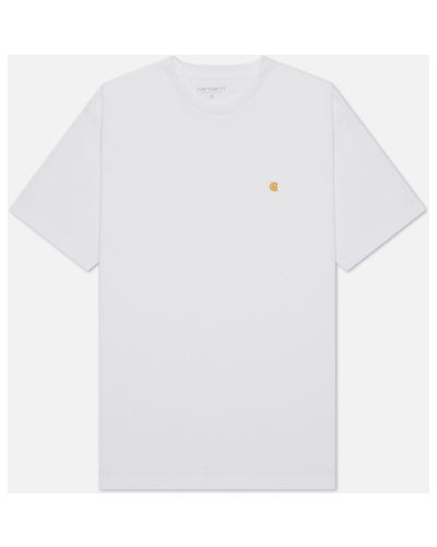 Женская футболка Carhartt WIP W S/S Chase,  , размер XXS - Белый