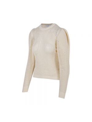 Sweter z okrągłym dekoltem Nude biały
