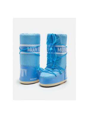 Botas altas de nailon Moon Boot azul