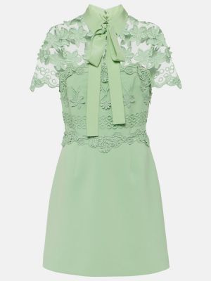 Копринена рокля на цветя Elie Saab Зелено