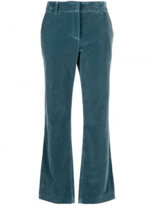 Bavlněné sametové kalhoty La Doublej modré