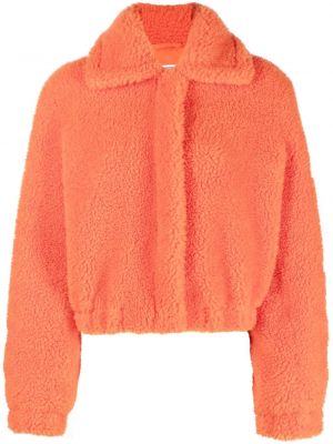 Denim jakna iz flisa Moschino Jeans oranžna