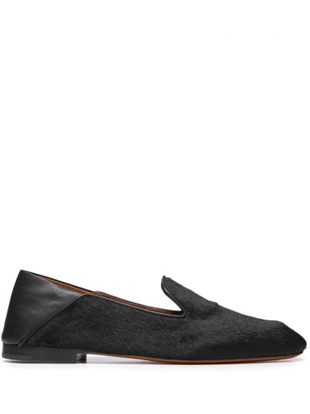 Chaussons en cuir sans talon Wales Bonner marron