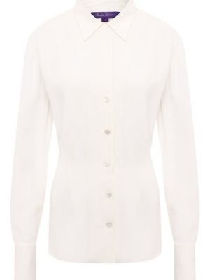 Шелковая рубашка Ralph Lauren белая
