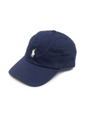 Puuvilla lippalakki tytöille Ralph Lauren Kids sininen