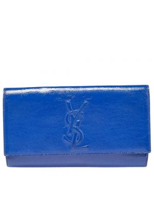 Kopertówka skórzana Yves Saint Laurent Vintage niebieska