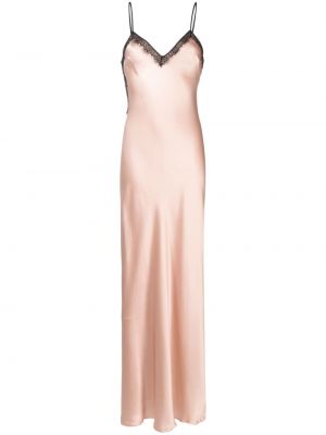 Sukienka wieczorowa asymetryczna koronkowa Alberta Ferretti różowa