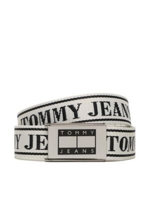 Žakárový pásek Tommy Jeans bílý