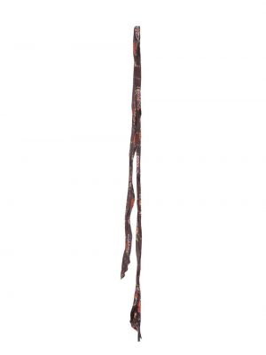 Sciarpa di seta a fiori con stampa Dsquared2 marrone