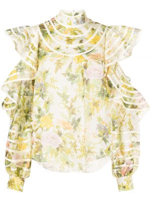 Bluza s cvetličnim vzorcem s potiskom Alemais