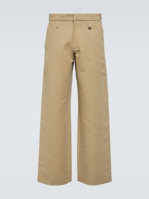 Pantaloni di cotone di cotone Jacquemus beige