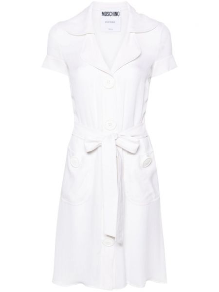 Rozšířené šaty Moschino Pre-owned bílé