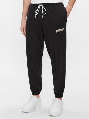 Sportovní kalhoty relaxed fit Puma černé