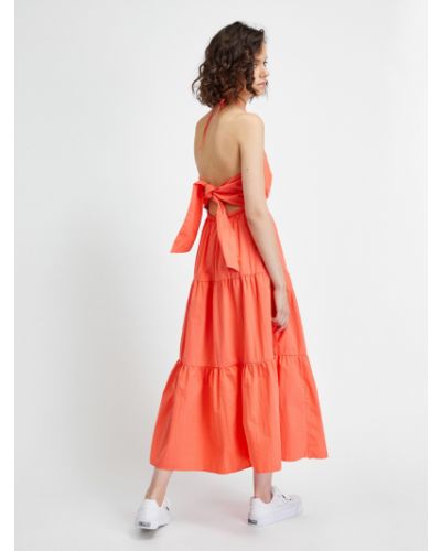 Dlouhé šaty Gap oranžové