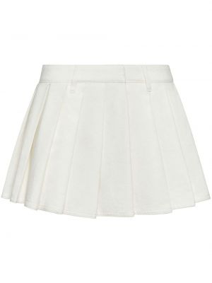 Plisované bavlněné mini sukně Ferragamo bílé