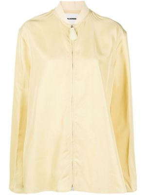 Košeľa na zips Jil Sander žltá