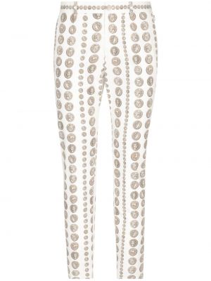 Kalhoty s potiskem Dolce & Gabbana bílé