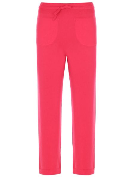 Кашемировые прямые брюки Gran Sasso розовые