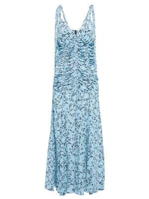 Jersey virágos hosszú ruha Proenza Schouler kék