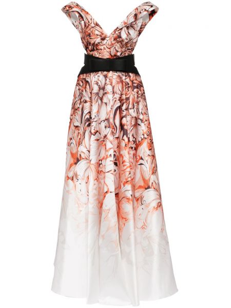 Lepršava haljina s cvjetnim printom s printom Saiid Kobeisy