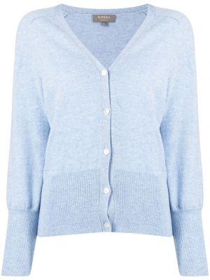 Strick kaschmir strickjacke N.peal blau