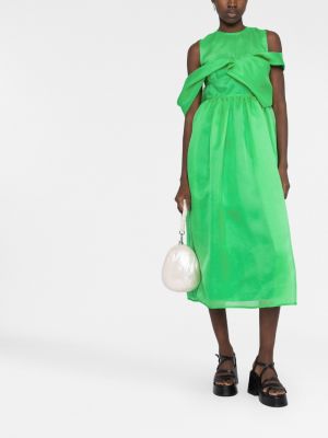 Sukienka midi asymetryczna Cecilie Bahnsen zielona
