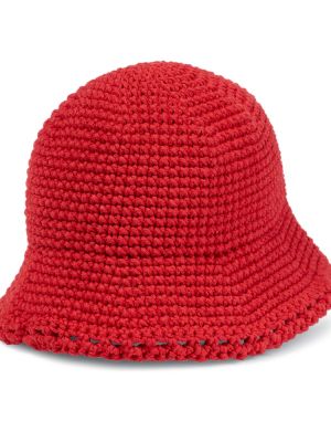 Памучна шапка Magda Butrym червено