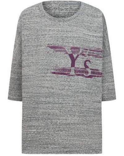 Хлопковая футболка Y`s, серая