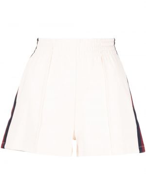 Shorts di jeans a righe The Upside bianco
