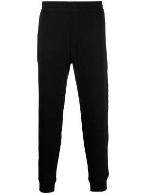 Pantalones de chándal con bordado Armani Exchange negro