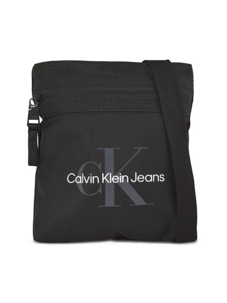 Borsa a tracolla con cerniera Calvin Klein nero