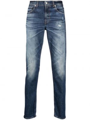 Slank stretch jeans 7 For All Mankind blå