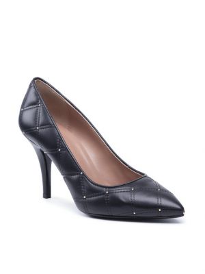 Полуотворени обувки с ток Pollini черно