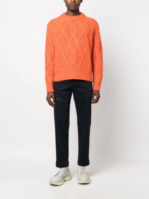 Pletený svetr Moncler oranžový