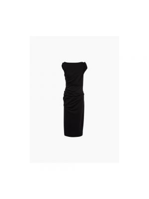 Sukienka midi drapowana Dries Van Noten czarna