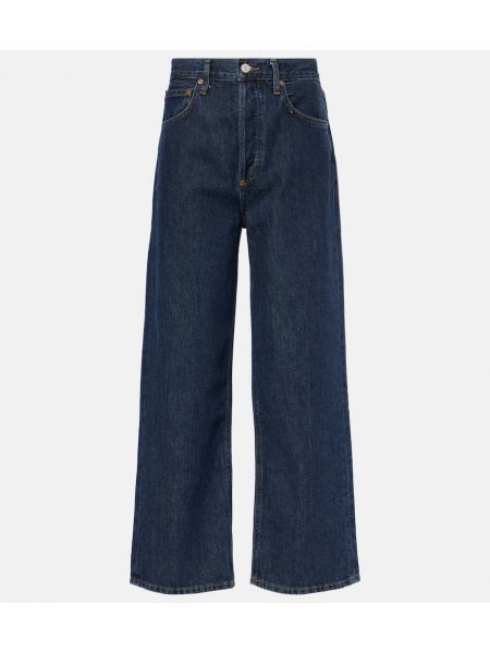 Relaxed fit højtaljede jeans Agolde blå