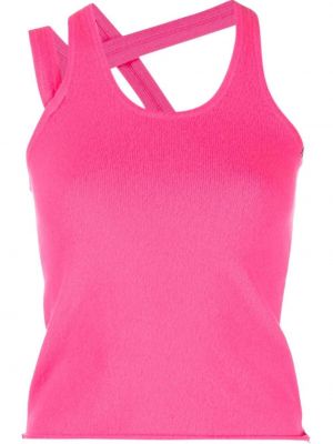 Asymmetrisk kashmir topp Extreme Cashmere rosa