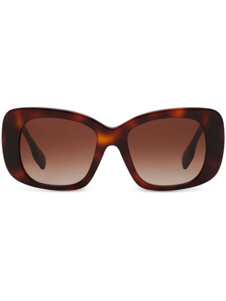 Hnědé oversized sluneční brýle Burberry Eyewear