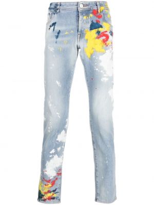 Jeans skinny con stampa Philipp Plein blu