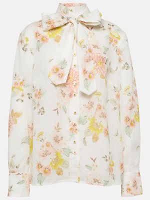 Bluză cu model floral Zimmermann alb