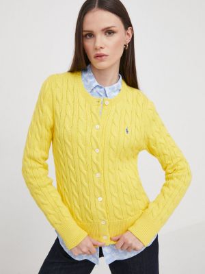 Бавовняний кардиган Polo Ralph Lauren жовтий